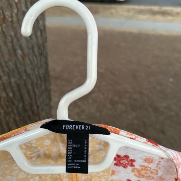 Forever 21 Orange Floral Patchwork Mini Dress - Picture 3 of 3